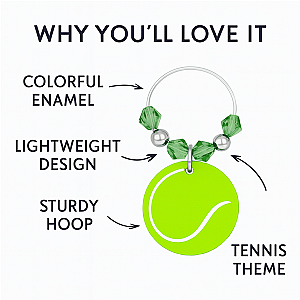 Tennis Ball Wine Charms