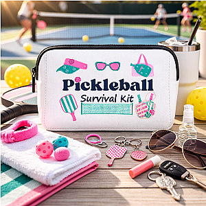 Pickleball Survival Cosmetic Bag
