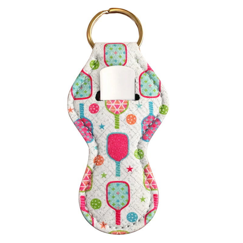 Pickleball Stars Chapstick Holder Keychain