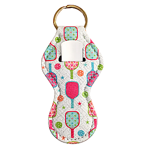 Pickleball Stars Chapstick Holder Keychain