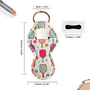 Pickleball Stars Chapstick Holder Keychain