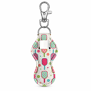 Pickleball Stars Chapstick Holder Keychain