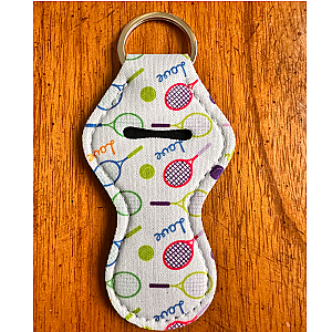Tennis Love Chapstick Holder Keychain
