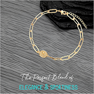 Gold Tennis Paperclip Bracelet