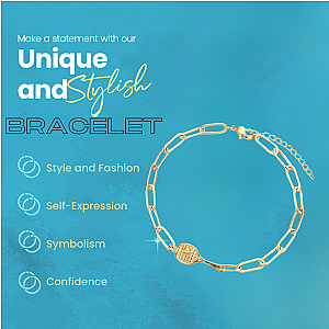 Gold Tennis Paperclip Bracelet