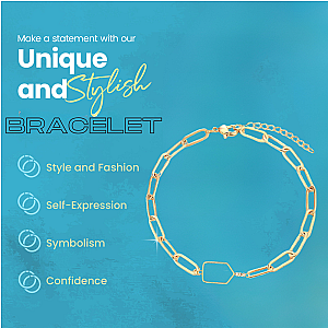 Gold Pickleball Paperclip Bracelet