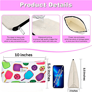 Pickleball Multi Paddle Cosmetic Bag Gift Bundle