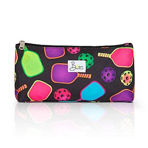 Black Pickleball Cosmetic Bag Gift Bundle