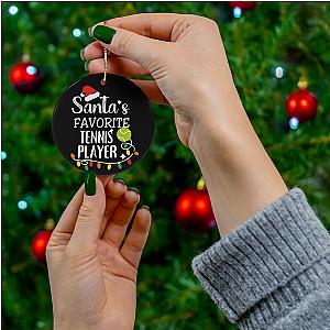 Santa's Favorite Tennis Player Ornament