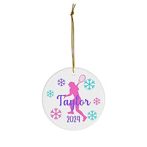Personalized Tennis Snowflake Ornament