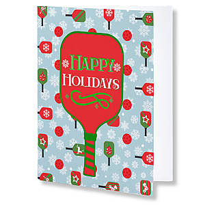 Happy Holidays Pickleball Card