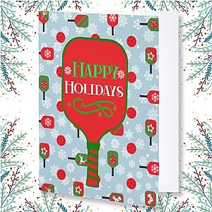 Happy Holidays Pickleball Card