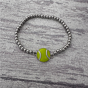 Tennis Ball Beaded Bracelet