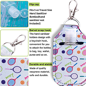 Tennis Hand Sanitizer Keychain