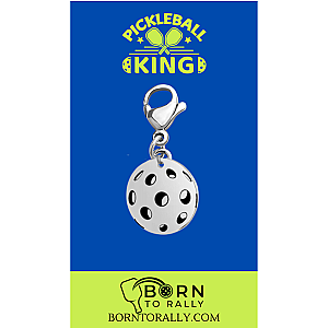 Pickleball King Paddle Clip On Charms