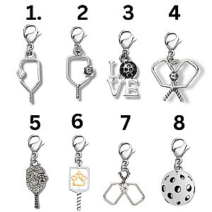 Pickleball King Paddle Clip On Charms