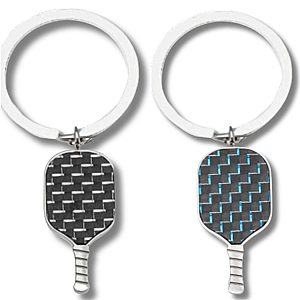 Pickleball Carbon Fiber Keychain