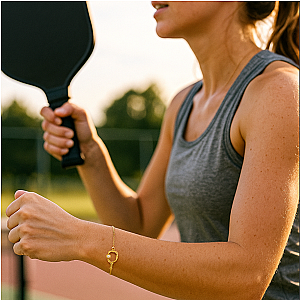 Pickleball Pearl Chain Bracelet