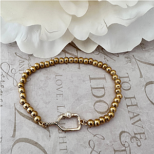 Pickleball Pearl Beaded Stretch Bracelet