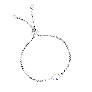 Pickleball Birthstone Adjustable Bracelet