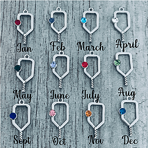 Pickleball Birthstone Adjustable Bracelet