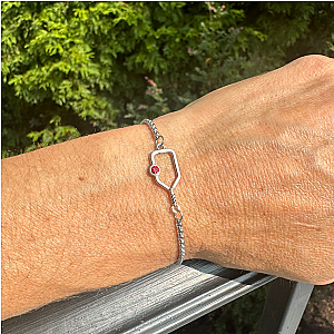 Pickleball Birthstone Adjustable Bracelet