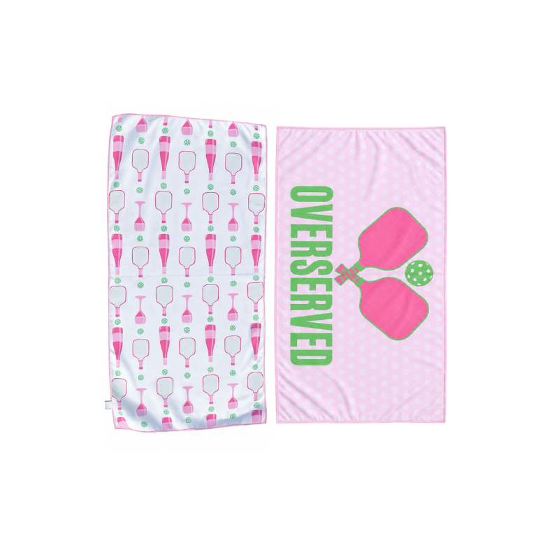 Pickleball Over Served Double-Sided Microfiber Towel