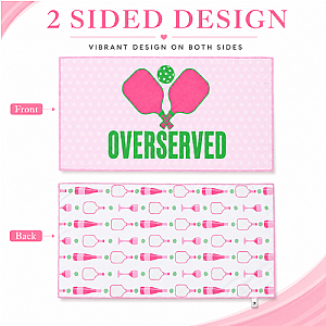 Pickleball Over Served Double-Sided Microfiber Towel