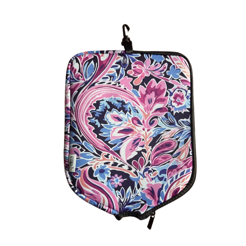 Pickleball Purple Floral Paddle Cover