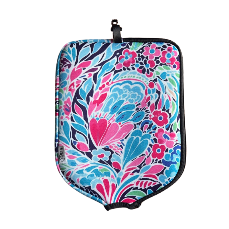 Pickleball Pink Floral Paddle Cover