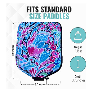 Pickleball Pink Floral Paddle Cover