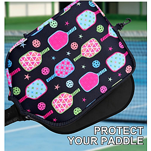 Pickleball Paddle Cover- Black