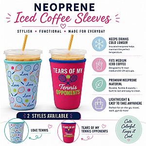 Tennis Ice Coffee Sleeve