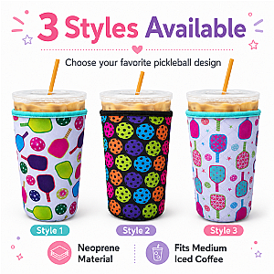 Pickleball Ice Coffee Sleeve
