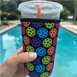 Pickleball Ice Coffee Sleeve