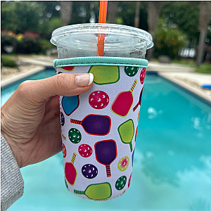 Pickleball Ice Coffee Sleeve