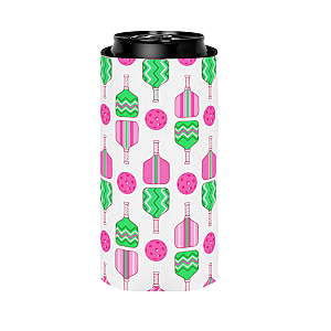 Pickleball Coozie - 12oz Slim Can Holder Sleeve