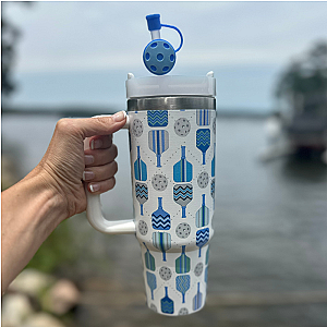 Blue Pickleball 30oz Tumbler