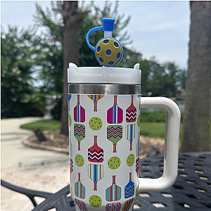 Pickleball 30oz Tumbler- Multi Paddle