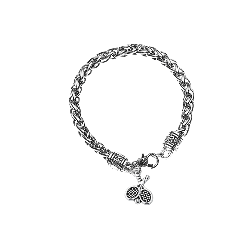 Tennis Antique Rope Charm Bracelet