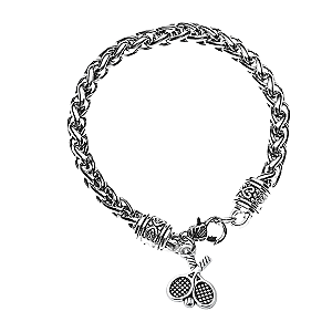 Tennis Antique Rope Charm Bracelet