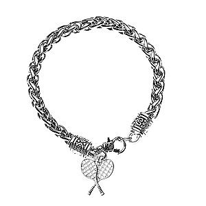 Tennis Antique Rope Charm Bracelet