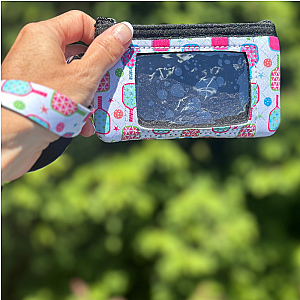 Pink Pickleball Credit Card Holder Zipper Wristlet