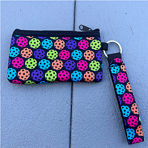 Pickleball Ball Credit Card Holder Zipper Wristlet