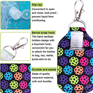Pickleball Hand Sanitizer Clip On Keychain