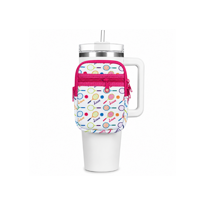 Tennis Water Bottle Pouch -Pink