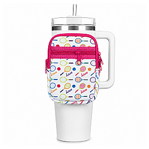Tennis Water Bottle Pouch -Pink