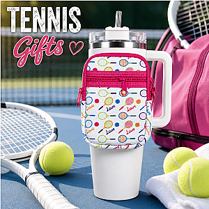 Tennis Water Bottle Pouch -Pink