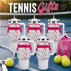 Tennis Water Bottle Pouch -Pink