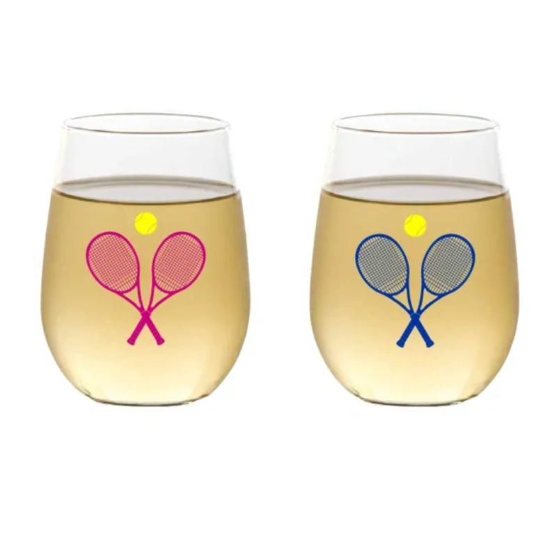 Tennis Wine Tumblers- Plastic Shatterproof